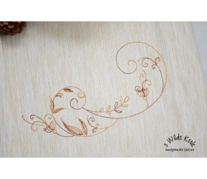 Stickserie - Flower Swirls Line Art